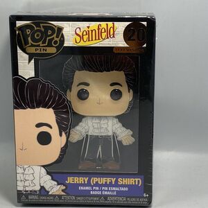 Funko Pop! Pin Seinfeld #20‎ Jerry (Puffy Shirt) Large Enamel Pin